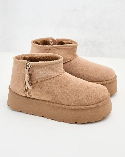 Royalfashion Bottes de neige à plateforme pour femmes a'la Delgadi