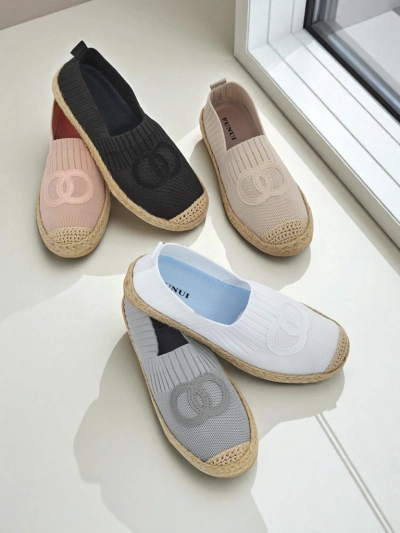 Aurelia Espadrilles Royalfashion Beige – Chaussures plates à enfiler pour femmes
