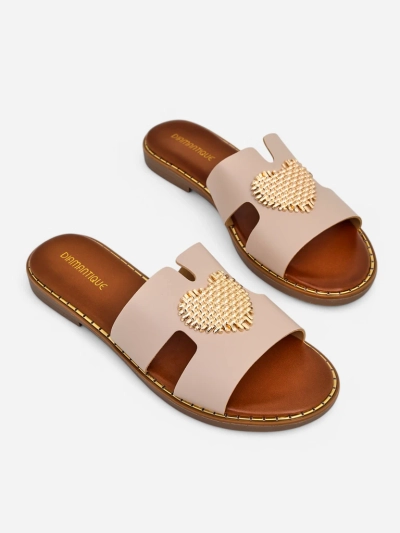 Pantoufles Royalfashion pour femmes avec cœur Or Cœur