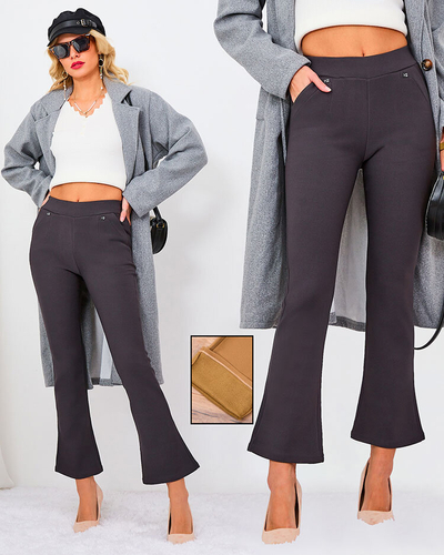 Royalfashion Leggings en éco-cuir pour femme noir a'la bells