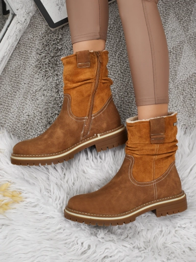 Bottines hautes pour femmes en éco-daim Liora