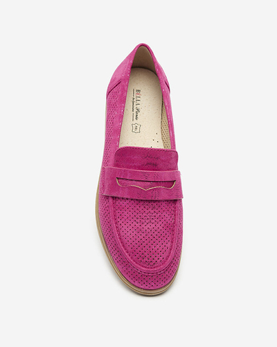 Mocassins ajourés fuchsia pour femme avec finition brillante Idesa - Footwear