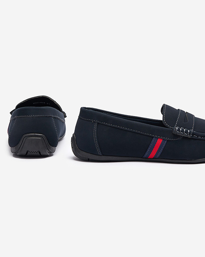Mocassins pour hommes bleu marine Hacerno- Footwear
