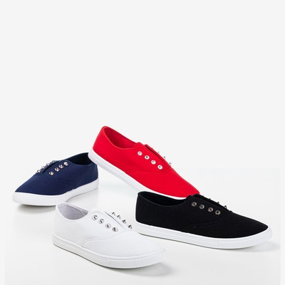 Sneakers rouges avec clous Odila - Chaussures 1