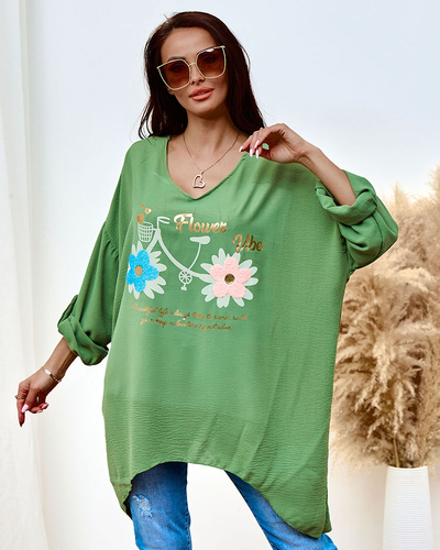 Royalfashion Blouse imprimée pour femme Longer