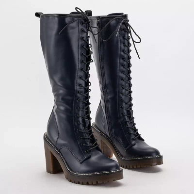 OUTLET Bottines femme bleu marine sur le poteau Elisha - Chaussures