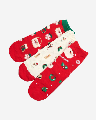 Royalfashion Chaussettes de Noël en boîte 3/pack