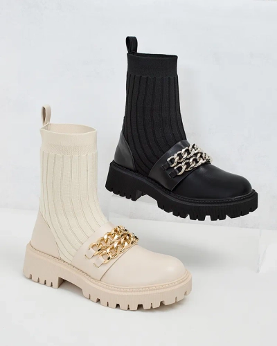 Royalfashion Bottes élégantes pour femmes avec ornement Olluf