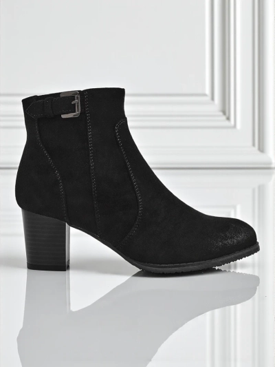 Bottines pour femmes en éco-daim à talons Crimson Dusk