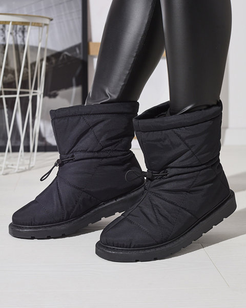 Bottes isolées noires pour femmes a'la bottes de neige Kaliolen - Chaussures