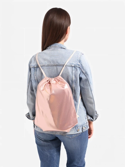 Royalfashion Sac à dos à cordon en tissu brillant
