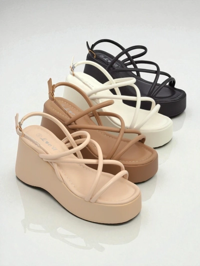 Royalfashion Sandales compensées pour femmes Skyline Straps