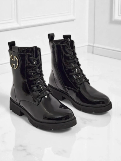 Bottines vernies à lacets pour femmes Kalen