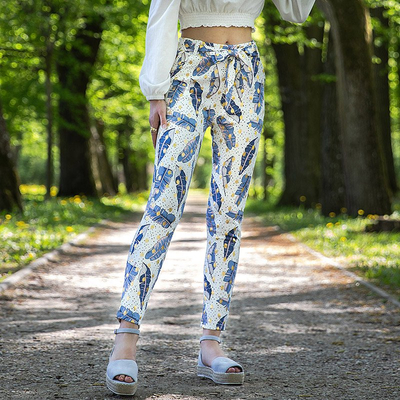 Treggings en plumes blanches pour femmes - Vêtements