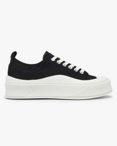 Royalfashion Baskets de sport noires à plateforme Luceri