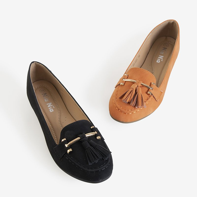 Mocassins à franges Cilive pour femmes noires - Chaussures