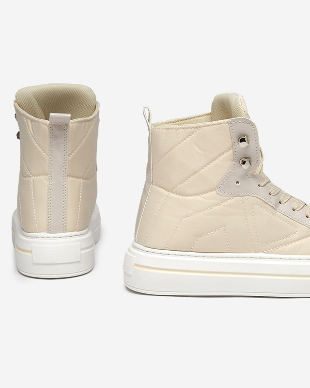 OUTLET Baskets de sport femme beige Asmako- Footwear