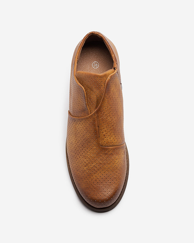Demi-bottes en cuir écologique pour femmes Camel Ilioppa- Footwear