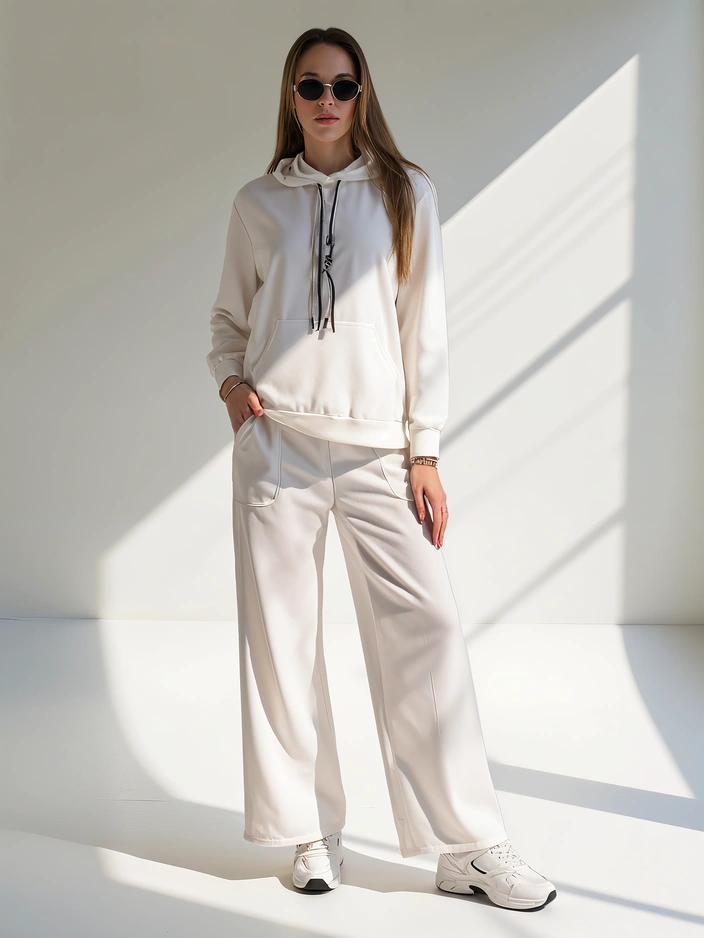 Royalfashion Ensemble décontracté en viscose pour femme