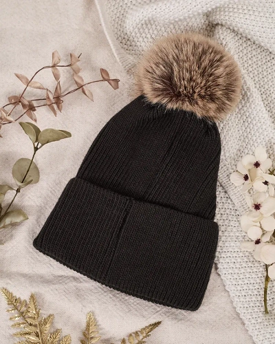 Chapeau d'hiver pour femme Royalfashion avec pompon