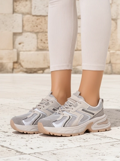Aurelia Luna baskets à lacets écru pour femmes Royalfashion