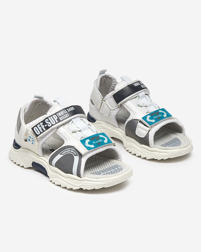 Sandales enfant velcro blanc Wukapi - Chaussures