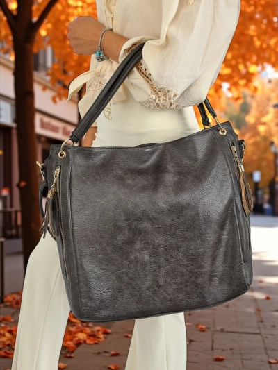 Sac à main en cuir pour femmes Artemida Vera – élégance et fonctionnalité grises