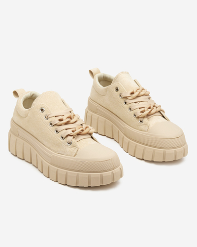 Baskets hautes beiges pour femmes Mishta - Footwear