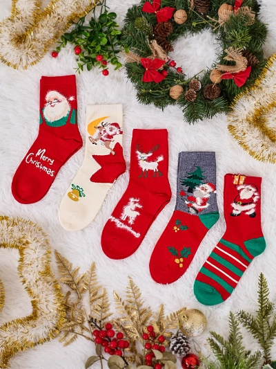 Chaussettes de Noël longues pour femmes Royalfashion 5/pack