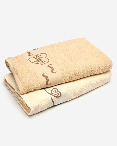 Royalfashion Lot de 2 serviettes en coton