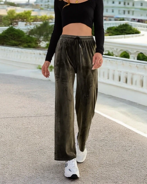 Royalfashion Pantalon de survêtement femme a'la velour