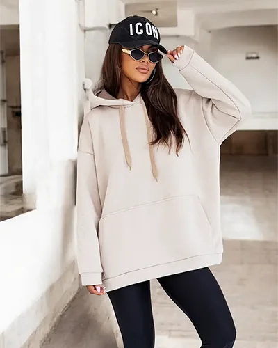 Royalfashion Sweat à capuche oversize pour femme