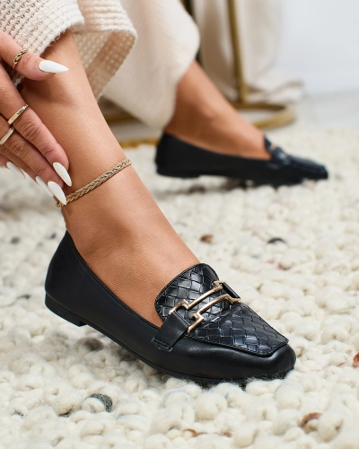 Royalfashion Mocassins femme noir Bulerol