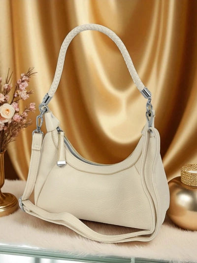 Royalfashion Petit sac à main pour femme en cuir écologique avec sangle décorative Lacquea