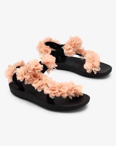 Royalfashion Sandales pour femmes Powder avec fleurs Alferroy