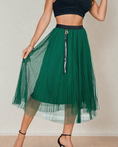 Royalfashion Jupe midi double épaisseur pour femme