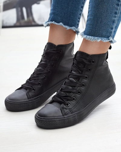 Black Baskets de sport pour femmes Macako- Footwear