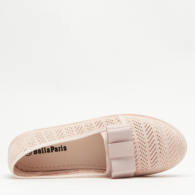 OUTLET Baskets roses ajourées avec nœud Nadin - Footwear