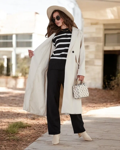 Royalfashion Manteau long pour femme