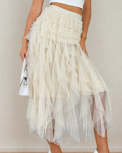 Royalfashion Jupe midi double épaisseur pour femme