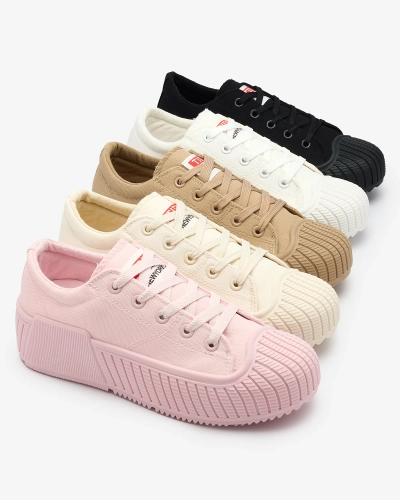 OUTLET Royalfashion Baskets de sport marron clair à plateforme Brigera