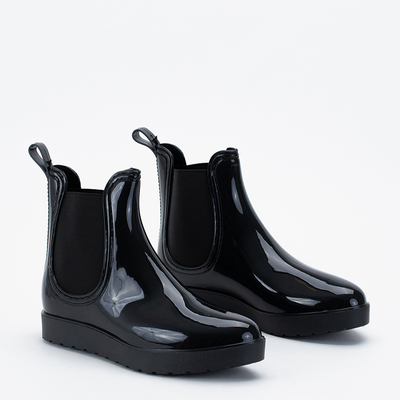 Bottes de pluie femme noires à bout en amande Reili - Chaussures