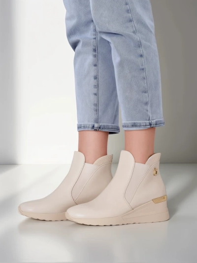 Royalfashion Bottines à talon compensé pour femmes Zaficoles