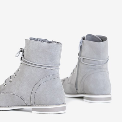 OUTLET Bottes grises pour femmes avec embellissements Matildat - Chaussures