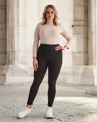 Royalfashion Pantalon tregging isolé pour femme PLUS SIZE