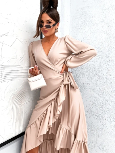 Robe midi Royalfashion pour femmes avec volants