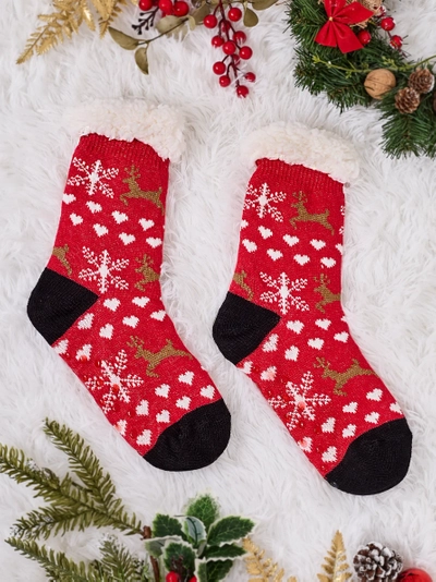 Royalfashion Chaussettes de Noël chaudes pour femmes