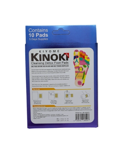 Patches de détoxification pour les pieds DETOX KINOKI 10 pièces Lavande