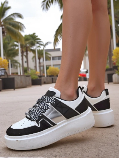 Royalfashion Baskets de sport à plateforme pour femmes Gevigos