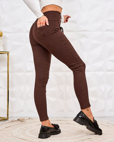 Royalfashion Pantalon teggings femme avec bordures décoratives